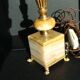 Vintage column lamp base / onyx