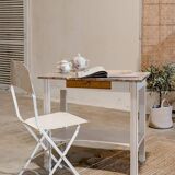 Wood & marble console