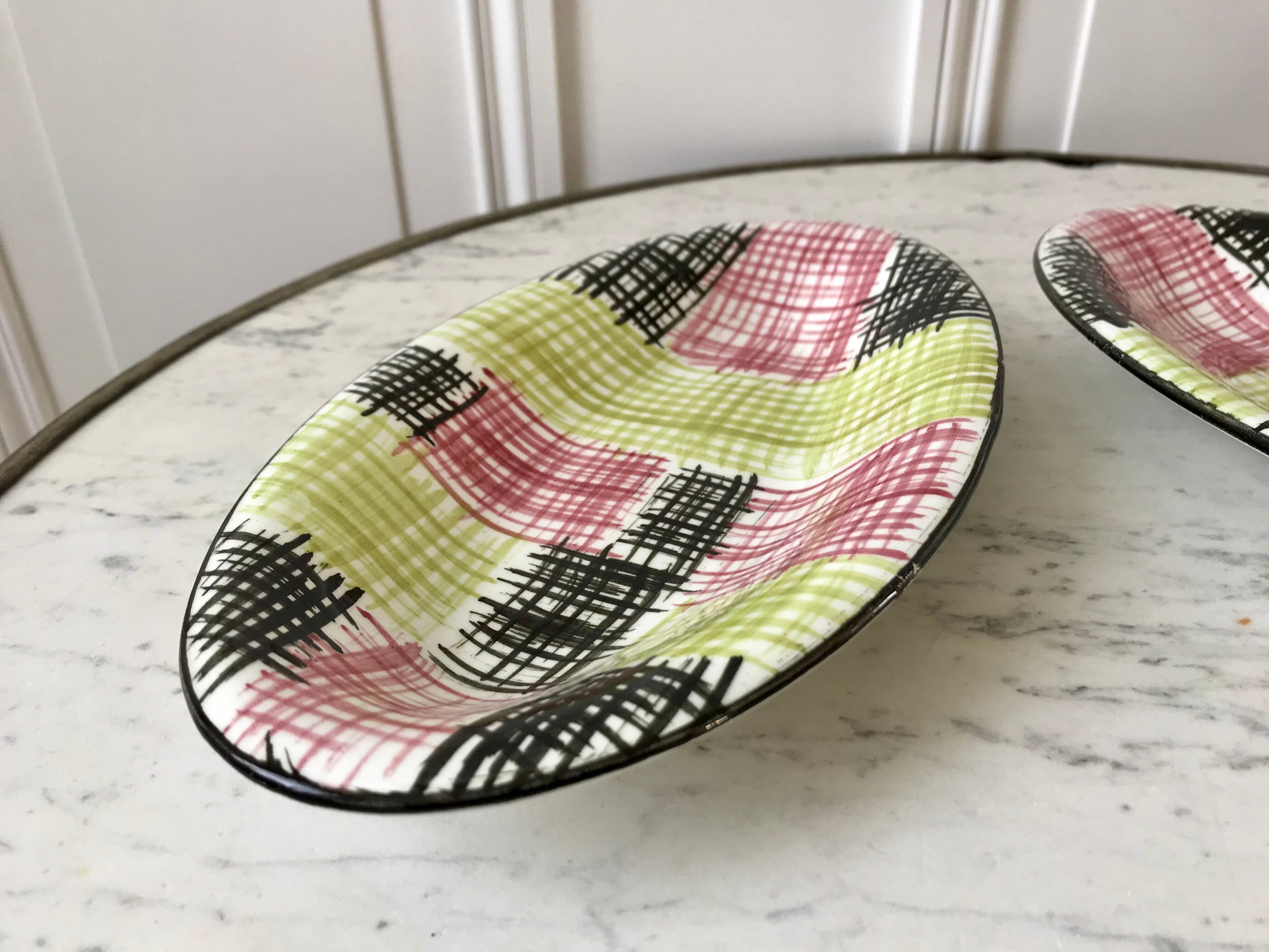 Duo of raviers Sarreguemines model Promocolor 70s