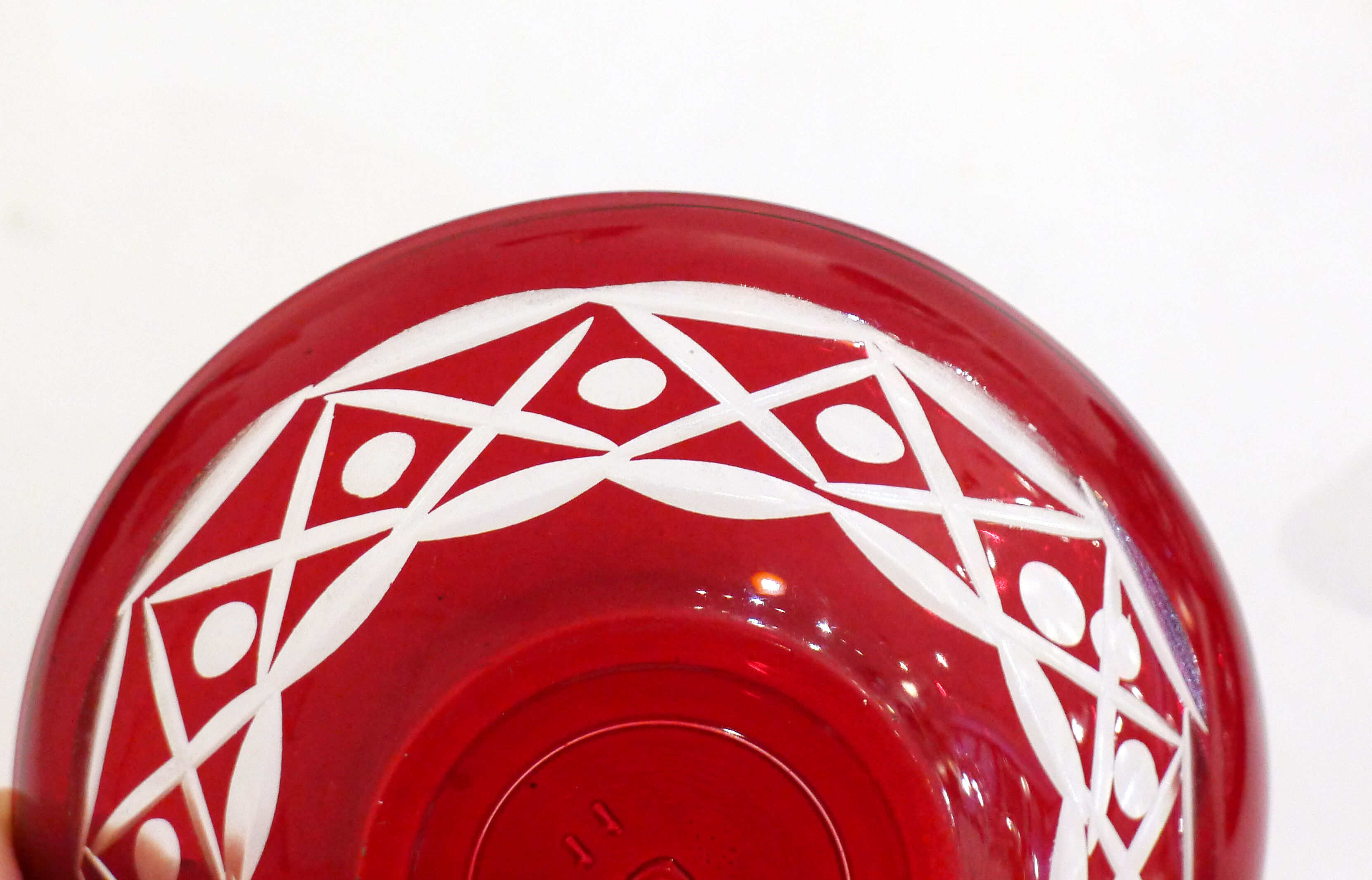 Pair of cut tea glasses