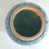 Aldo Londi ceramic ball vase Bitossi Riminu blu