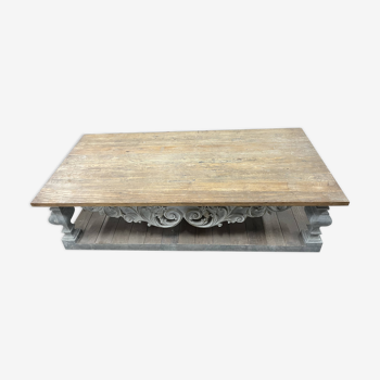 Large carved coffee table