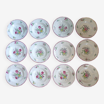 12 Lunéville soup plates Kg street lamp decor