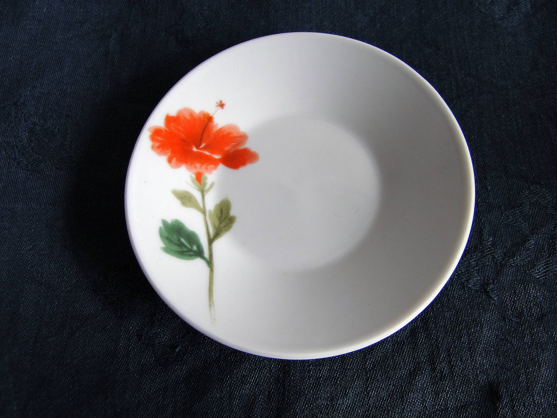 Coffee service 12 cups porcelain pattern poppy pottery of the Marais vintage 70s