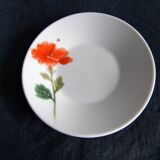 Coffee service 12 cups porcelain pattern poppy pottery of the Marais vintage 70s