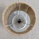 Lampe boule vintage métal et corde de jute