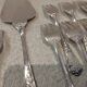 12 cake forks, pie server, silversmith Frionnet Dubarry