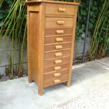 Multi-drawer antique oak craft furniture