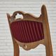 Années 1970, ensemble de 6 chaises de salle à manger danoises, bois de chêne, laine d'ameublement.