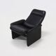 DS50 black leather lounge chair by De Sede Switzerland 1980s