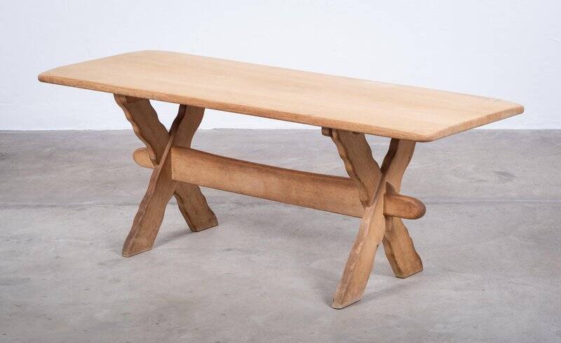 Oak Coffee Table by Henning Kjærnulf, Denmark, 1960s