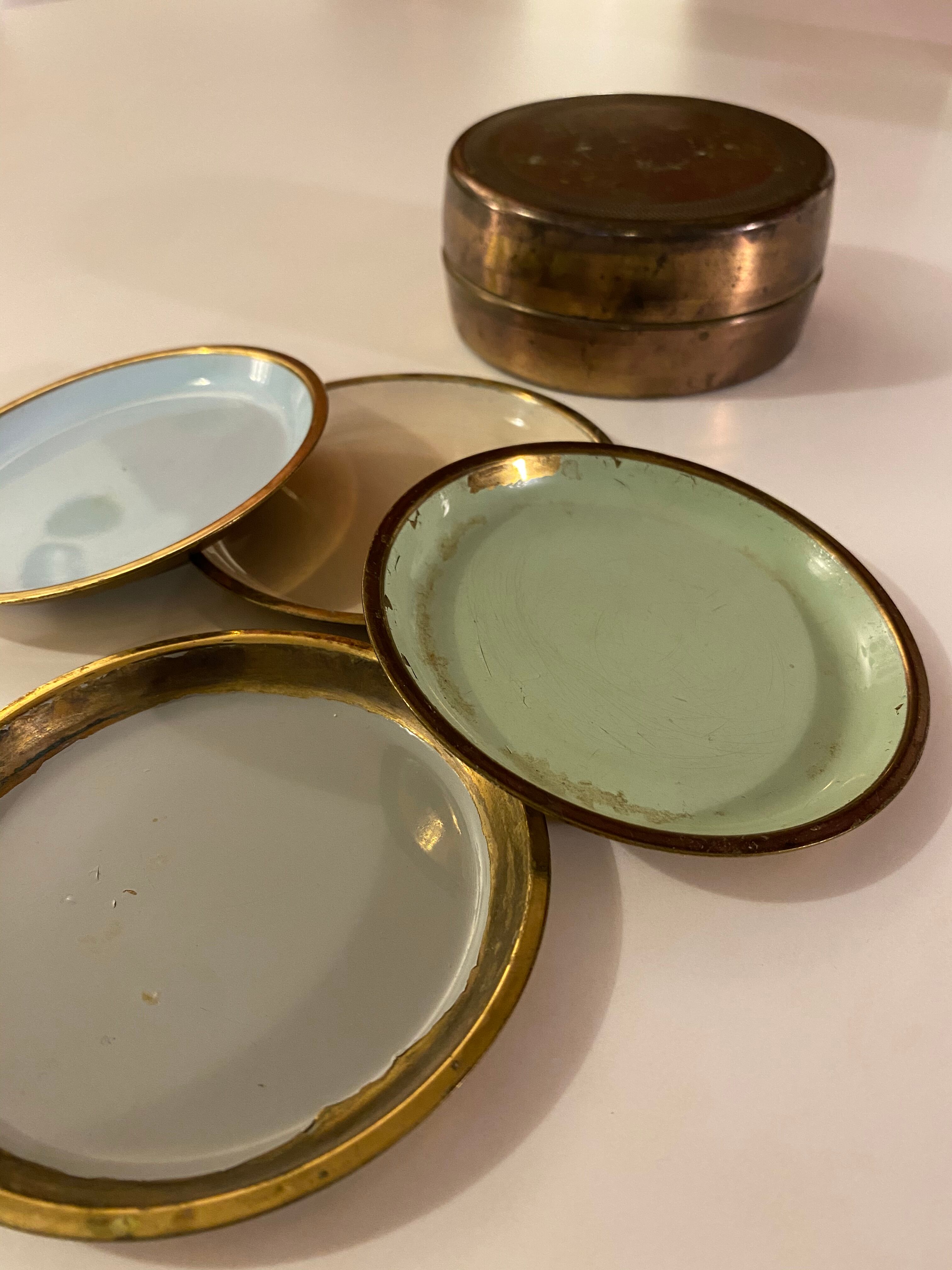 Sous-verres en verre de Grasoli en laiton