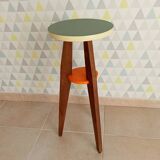 Vintage 70s side table in wood and formica