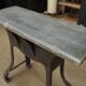Industrial Console Fonte 1930 blue stone tray