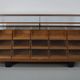Antique British maple & hardwood haberdashery cabinet or shop counter, 1930s