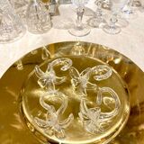 Set of 4 Murano flower napkin rings