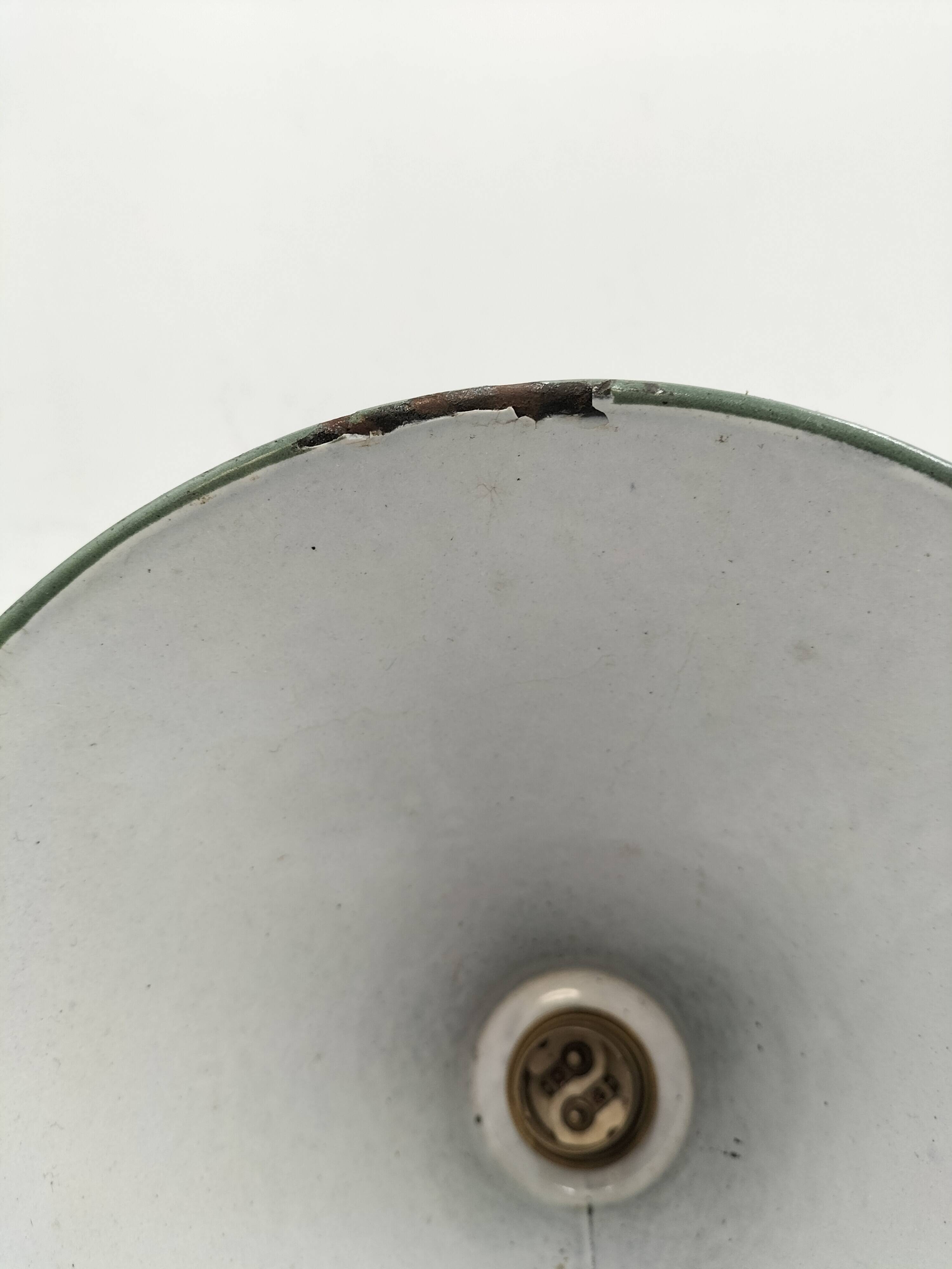 Enamelled sheet metal cone pendants