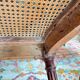 Set of six Louis XV style natural wood sheaf back chairs