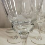 Lot of 6 vintage chiseled water glasses