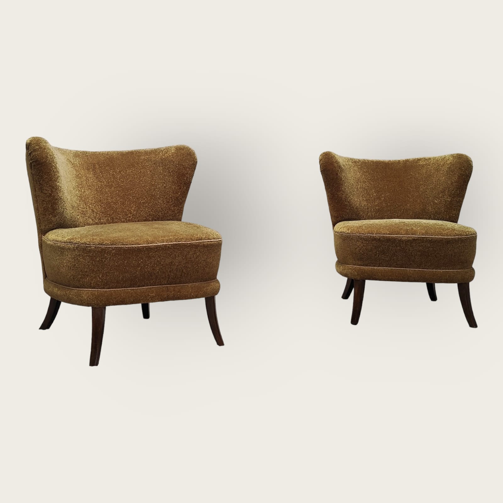 Two Mid Century cocktail chairs