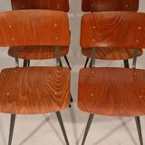 Set of 4 chairs 60s Netherlands