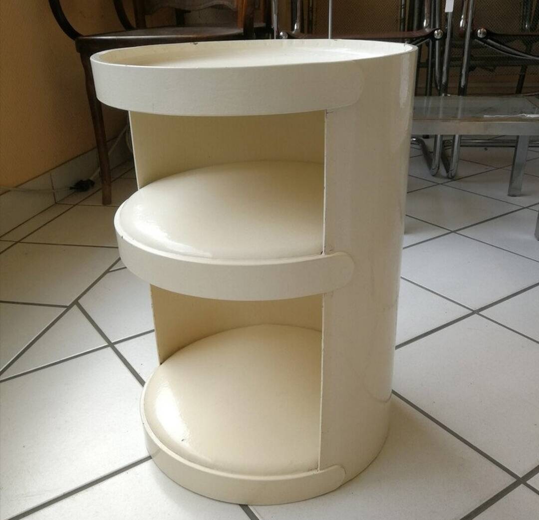 Vintage cardboard bedside table designed by Jean-Louis Avril from the 60s