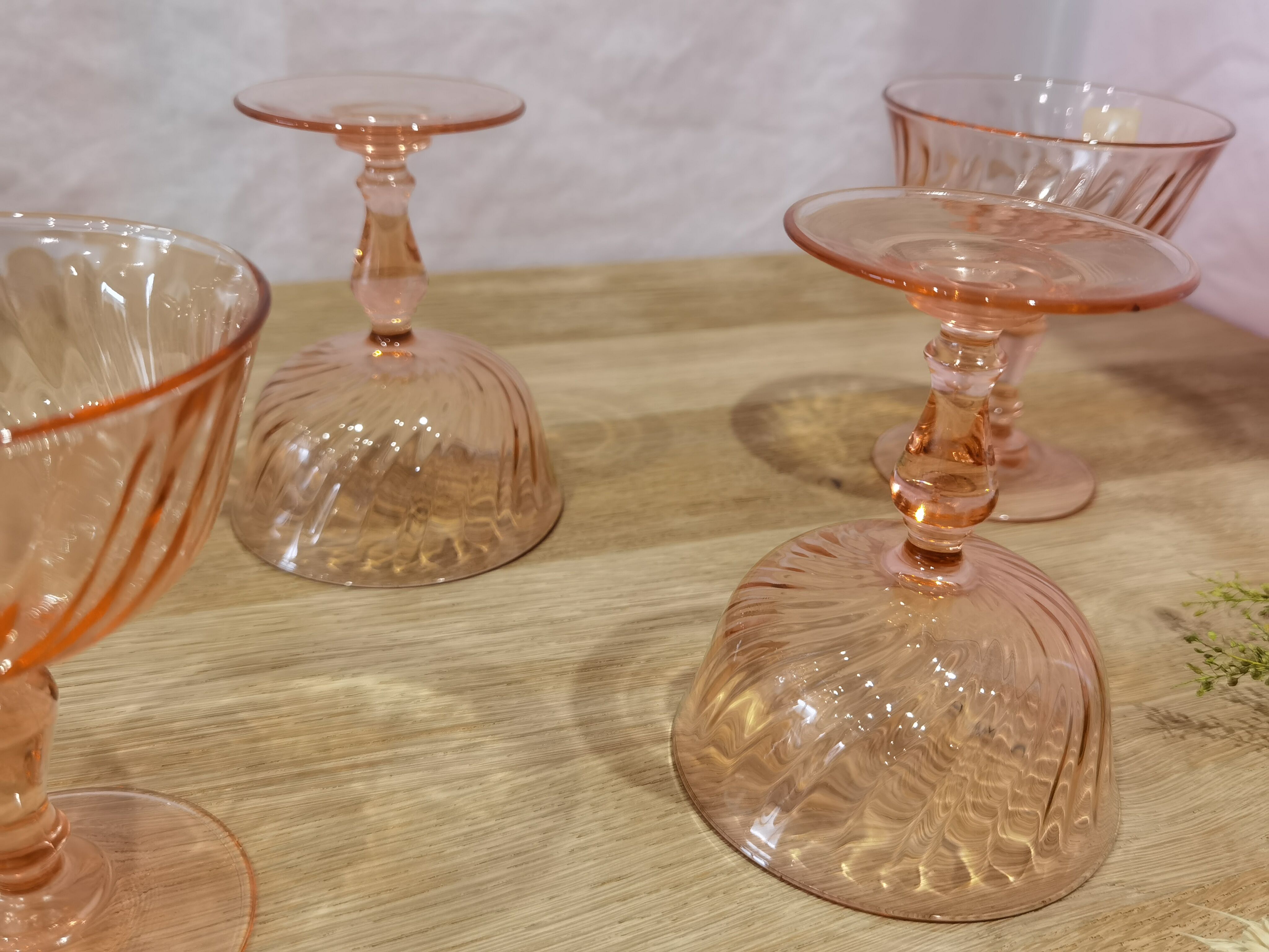 5 coupes à champagne de la marque "luminarc" rosaline