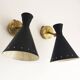 Suite of 4 Italian design wall lights 1950