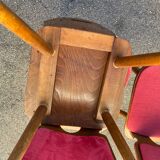 Set de 4 chaises bois/velours