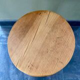 Pair of wooden tripod stools