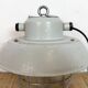 Grey Industrial Aluminium Cage Pendant Lamp with Frosted Glass, 1970s