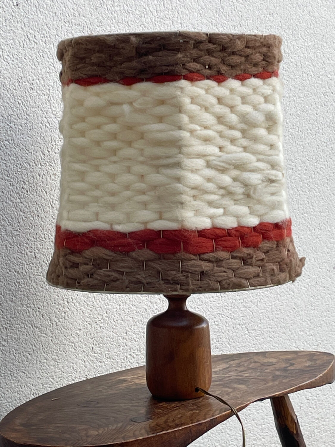 Vintage 70's wool lampshade