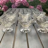 6 coupes à champagne cristal Baccarat model Talleyrand