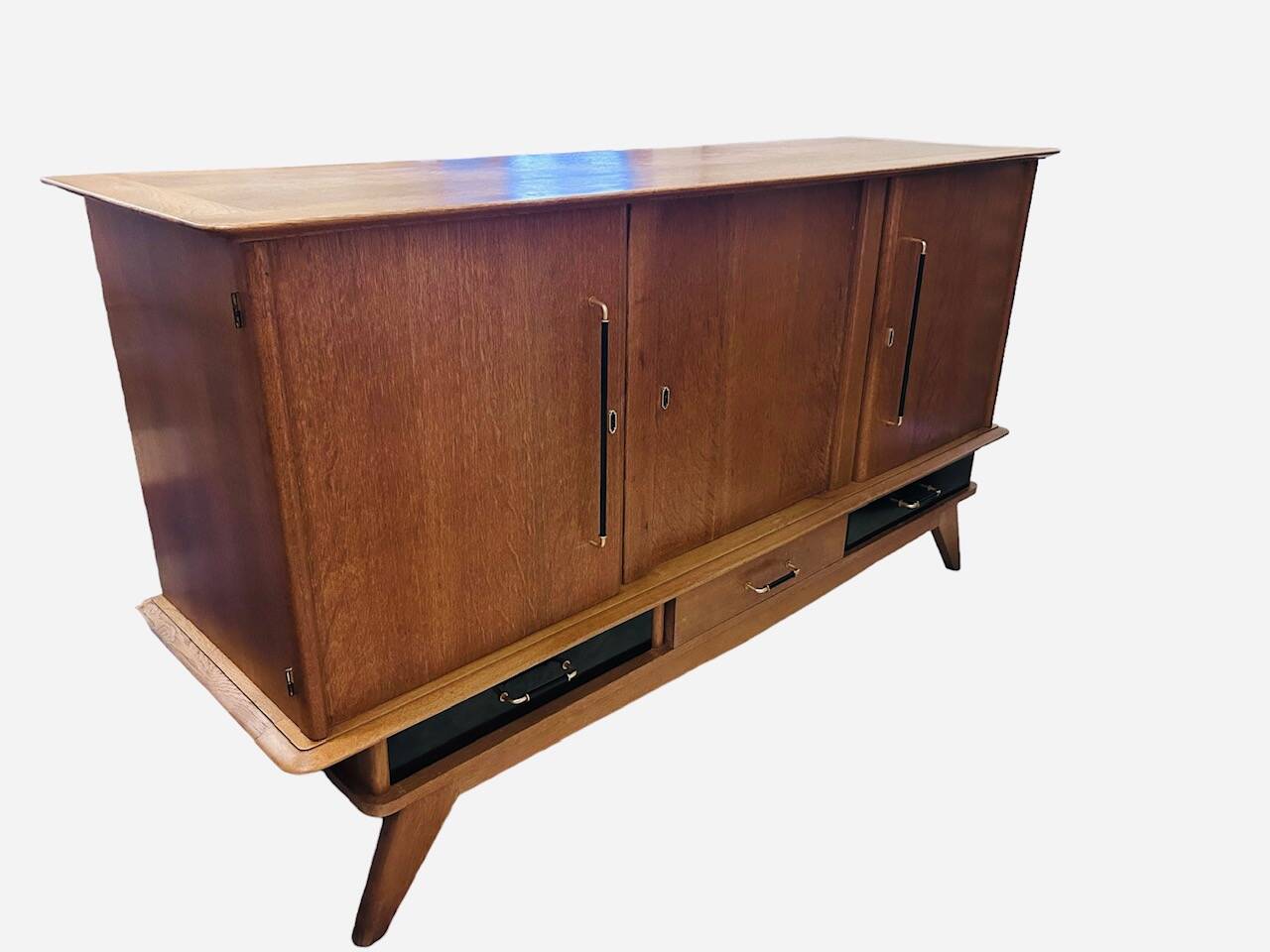 Oak sideboard with compass legs