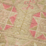 Handwoven one-of-a-kind anatolian beige runner rug 85 cm x 337 cm