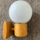 Vintage wall light in solid beech and opaline from the 70s-80s.