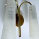 Applique italienne vintage en verre double