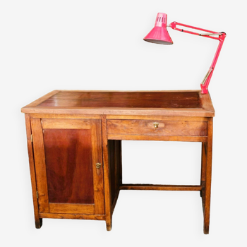 Bureau années 70 et lampe articulée