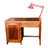 Bureau années 70 et lampe articulée