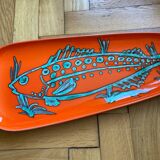 Orange ceramic fish platter
