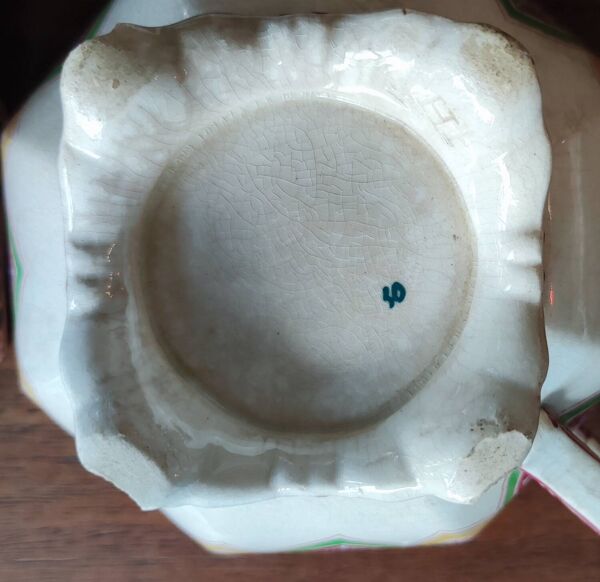 Face à face tasses + sous tasses Sarreguemines modèle Peking