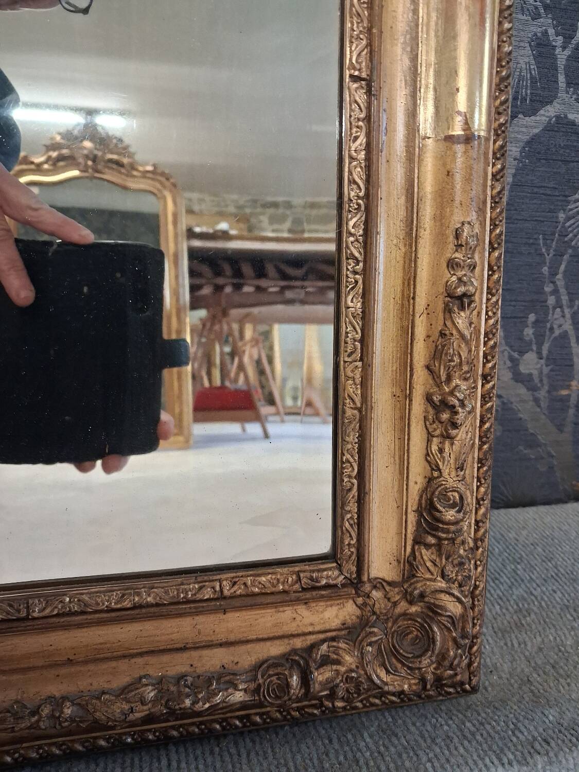 Restoration period mirror 77x63