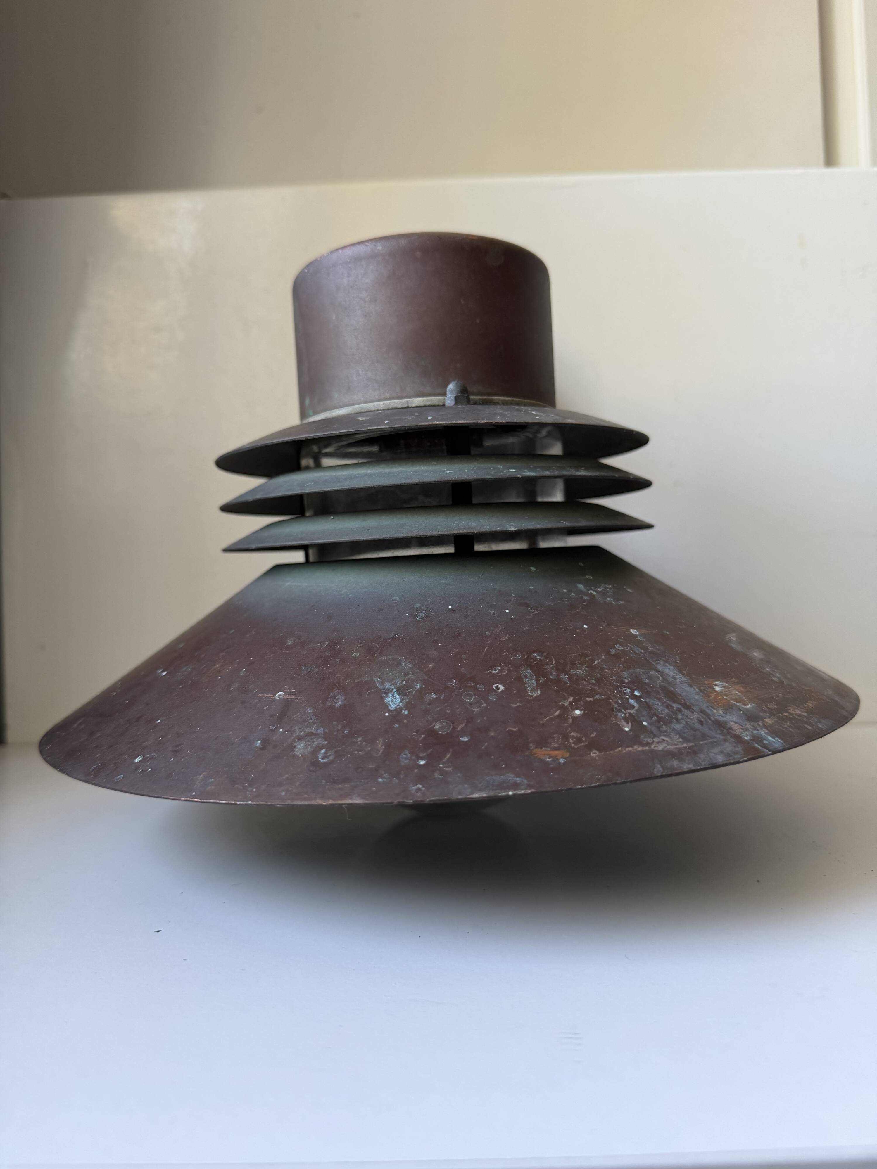 Pair of Danish Vintage Copper Wall Lamps