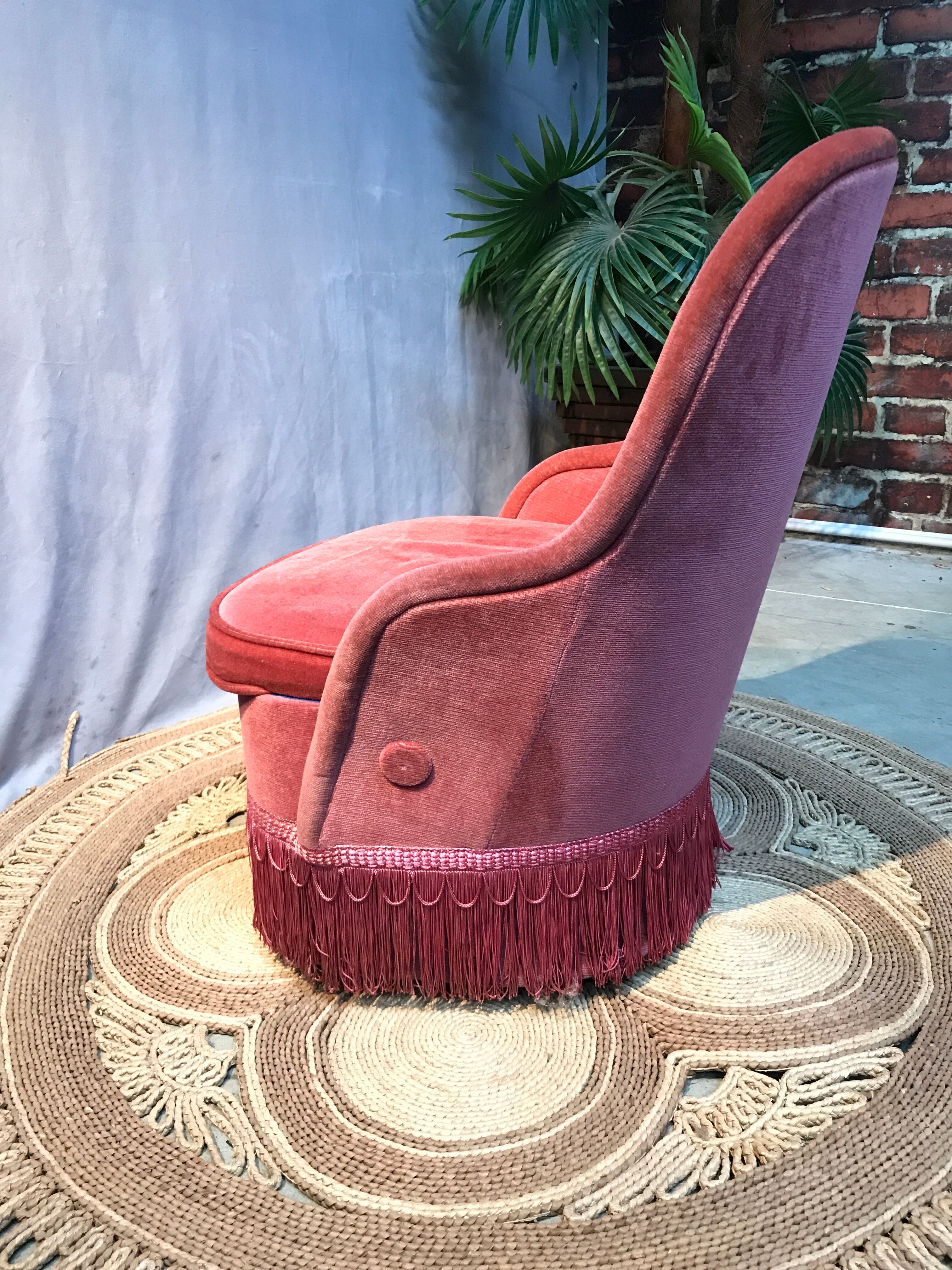 Velvet toad armchair