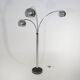 3-arm floor lamp in chromed metal, 1970s