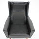 1970s leather wingback lounge chair, denmark