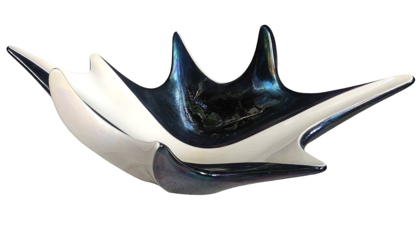 Very large Verceram iridescent ceramic bowl