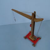 Vintage wooden toy crane