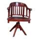 Mahogany office chair with swivel function