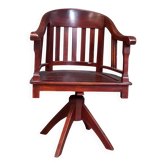 Mahogany office chair with swivel function